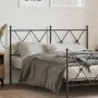 Kopfteil aus schwarzem Metall, 137 cm von vidaXL, Kopf- und Fußteile - Ref: Foro24-376534, Preis: 46,57 €, Rabatt: %