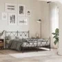 Kopfteil aus schwarzem Metall, 137 cm von vidaXL, Kopf- und Fußteile - Ref: Foro24-376534, Preis: 46,57 €, Rabatt: %