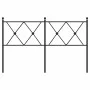 Cabecero de metal negro 137 cm de vidaXL, Cabeceros y pies de cama - Ref: Foro24-376534, Precio: 46,57 €, Descuento: %