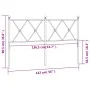 Kopfteil aus schwarzem Metall, 137 cm von vidaXL, Kopf- und Fußteile - Ref: Foro24-376534, Preis: 46,57 €, Rabatt: %