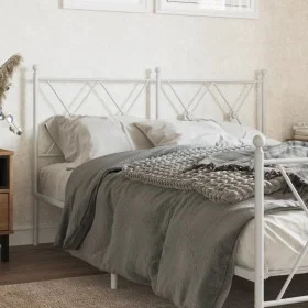 White metal headboard 137 cm by vidaXL, Headboards and footboards - Ref: Foro24-376583, Price: 46,57 €, Discount: %