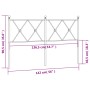 Cabecero de metal blanco 137 cm de vidaXL, Cabeceros y pies de cama - Ref: Foro24-376583, Precio: 47,29 €, Descuento: %