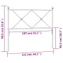Cabecero de metal blanco 107 cm de vidaXL, Cabeceros y pies de cama - Ref: Foro24-376581, Precio: 39,76 €, Descuento: %