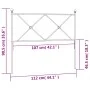 Kopfteil aus weißem Metall, 107 cm von vidaXL, Kopf- und Fußteile - Ref: Foro24-376581, Preis: 39,17 €, Rabatt: %