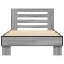 Sonoma gray metal engineered wood bed frame 90x200 cm by vidaXL, Beds and slatted bases - Ref: Foro24-845655, Price: 93,88 €,...