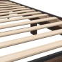 Estructura cama madera ingeniería metal marrón roble 90x190 cm de vidaXL, Camas y somieres - Ref: Foro24-846088, Precio: 109,...