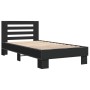 Estructura de cama madera de ingeniería y metal negra 75x190 cm de vidaXL, Camas y somieres - Ref: Foro24-845657, Precio: 90,...