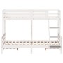 Litera de madera maciza de pino blanco 80x200/140x200 cm de vidaXL, Camas y somieres - Ref: Foro24-3207182, Precio: 377,44 €,...