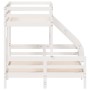 Litera de madera maciza de pino blanco 80x200/140x200 cm de vidaXL, Camas y somieres - Ref: Foro24-3207182, Precio: 377,44 €,...