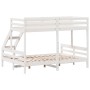 Litera de madera maciza de pino blanco 80x200/140x200 cm de vidaXL, Camas y somieres - Ref: Foro24-3207182, Precio: 377,44 €,...