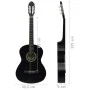 Guitarra clásica para principiantes madera tilo negro 4/4 39" de vidaXL, Guitarras - Ref: Foro24-70110, Precio: 71,17 €, Desc...