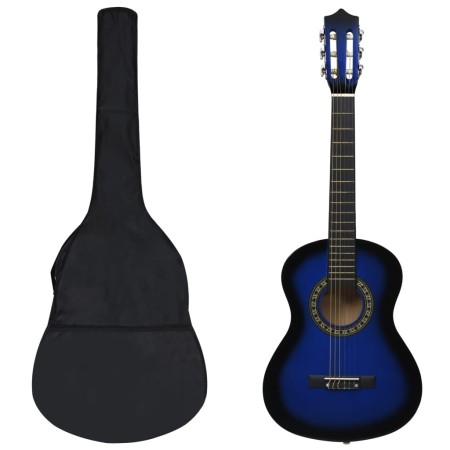 Set de guitarra clásica para principiantes 8 pzas azul 1/2 34" de vidaXL, Guitarras - Ref: Foro24-70125, Precio: 66,33 €, Des...