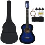 Set de guitarra clásica para principiantes 8 pzas azul 1/2 34" de vidaXL, Guitarras - Ref: Foro24-70125, Precio: 66,33 €, Des...