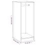 Armario de madera de ingeniería negro 48x41x102 cm de vidaXL, Organizadores de vestidores y perchas de barra - Ref: Foro24-84...