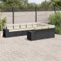 Set de sofás de jardín 10 pzas cojines ratán sintético negro en Conjuntos de jardín | Comprar online en Foru.es