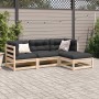 Juego de sofás de jardín 4 pzas madera maciza de pino de vidaXL, Conjuntos de jardín - Ref: Foro24-3299377, Precio: 201,45 €,...