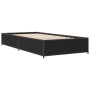 Estructura de cama madera de ingeniería y metal negro 90x200 cm de vidaXL, Camas y somieres - Ref: Foro24-845111, Precio: 88,...