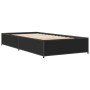 Estructura de cama madera de ingeniería y metal negro 90x200 cm de vidaXL, Camas y somieres - Ref: Foro24-845111, Precio: 88,...
