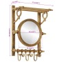 Soporte de equipaje con perchas y espejo de pared aluminio de vidaXL, Percheros para sombreros y abrigos - Ref: Foro24-357835...