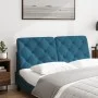 Blaues, samtgepolstertes Kopfteil 120 cm von vidaXL, Kopf- und Fußteile - Ref: Foro24-374724, Preis: 62,05 €, Rabatt: %