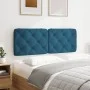 Blaues, samtgepolstertes Kopfteil 120 cm von vidaXL, Kopf- und Fußteile - Ref: Foro24-374724, Preis: 62,05 €, Rabatt: %
