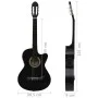 Guitarra clásica occidental con ecualizador y 6 cuerdas negro de vidaXL, Guitarras - Ref: Foro24-70138, Precio: 90,65 €, Desc...