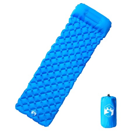 Colchón de camping inflable con almohada 1 persona azul de vidaXL, Colchones de aire - Ref: Foro24-4007110, Precio: 35,44 €, ...