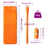 Colchón de camping autoinflable con almohada 1 persona naranja de vidaXL, Colchones de aire - Ref: Foro24-4007119, Precio: 50...