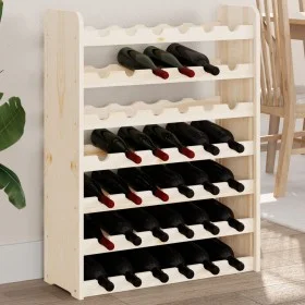 Solid pine wood bottle rack 67.5x25x87 cm by vidaXL, Wine racks - Ref: Foro24-4007559, Price: 49,83 €, Discount: %