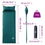 Colchón de camping autoinflable con almohada 1 persona verde de vidaXL, Colchones de aire - Ref: Foro24-4007131, Precio: 50,9...