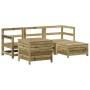 Juego de sofás de jardín 5 piezas madera de pino impregnada de vidaXL, Conjuntos de jardín - Ref: Foro24-3250495, Precio: 361...