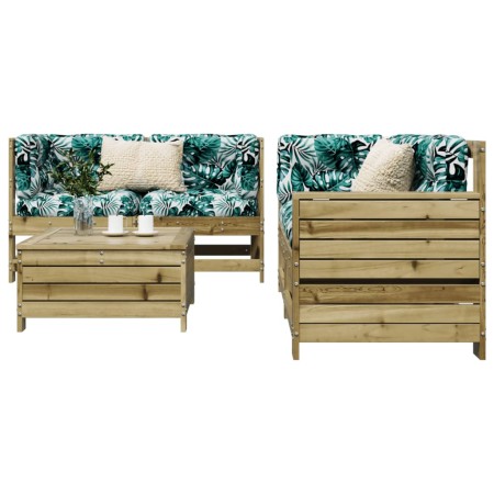 Juego de sofás de jardín 5 piezas madera de pino impregnada de vidaXL, Conjuntos de jardín - Ref: Foro24-3250815, Precio: 352...