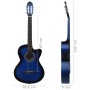 Guitarra clásica occidental con ecualizador y 6 cuerdas azul de vidaXL, Guitarras - Ref: Foro24-70140, Precio: 88,58 €, Descu...