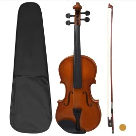 Juego completo de violín con arco y barbada madera oscura 4/4 de vidaXL, Violines - Ref: Foro24-70142, Precio: 84,18 €, Descu...
