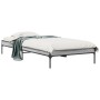 Estructura cama madera ingeniería metal gris Sonoma 90x190 cm de vidaXL, Camas y somieres - Ref: Foro24-845054, Precio: 62,67...
