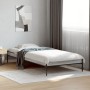 Estructura cama madera ingeniería metal gris Sonoma 90x190 cm de vidaXL, Camas y somieres - Ref: Foro24-845054, Precio: 62,67...