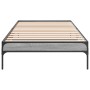 Estructura cama madera ingeniería metal gris Sonoma 90x190 cm de vidaXL, Camas y somieres - Ref: Foro24-845054, Precio: 62,67...