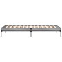 Estructura cama madera ingeniería metal gris Sonoma 90x190 cm de vidaXL, Camas y somieres - Ref: Foro24-845054, Precio: 62,67...