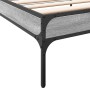 Estructura cama madera ingeniería metal gris Sonoma 90x190 cm de vidaXL, Camas y somieres - Ref: Foro24-845054, Precio: 62,67...