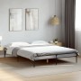 Estructura cama madera ingeniería metal gris Sonoma 150x200 cm de vidaXL, Camas y somieres - Ref: Foro24-845014, Precio: 92,6...