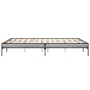 Estructura cama madera ingeniería metal gris Sonoma 150x200 cm de vidaXL, Camas y somieres - Ref: Foro24-845014, Precio: 92,6...