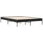 Estructura de cama madera de ingeniería y metal negro 120x200cm de vidaXL, Camas y somieres - Ref: Foro24-845021, Precio: 90,...