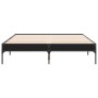 Estructura de cama madera de ingeniería y metal negro 120x200cm de vidaXL, Camas y somieres - Ref: Foro24-845021, Precio: 90,...