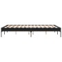 Estructura de cama madera de ingeniería y metal negro 120x200cm de vidaXL, Camas y somieres - Ref: Foro24-845021, Precio: 90,...
