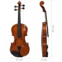 Juego completo de violín con arco y barbada madera oscura 4/4 de vidaXL, Violines - Ref: Foro24-70142, Precio: 80,90 €, Descu...