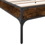 Estructura cama madera ingeniería metal roble humo 100x200 cm de vidaXL, Camas y somieres - Ref: Foro24-845028, Precio: 62,97...