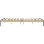 Estructura cama madera ingeniería metal roble Sonoma 140x190 cm de vidaXL, Camas y somieres - Ref: Foro24-845037, Precio: 106...