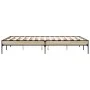 Sonoma oak metal engineered wood bed frame 140x190 cm by vidaXL, Beds and slatted bases - Ref: Foro24-845037, Price: 104,97 €...