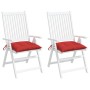Cojines de silla de jardín 2 uds tela Oxford rojo 40x40x7 cm de vidaXL, Cojines para sillas y sofás - Ref: Foro24-361468, Pre...