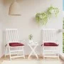 Cojines silla de jardín 2 uds tela Oxford rojo tinto 40x40x7 cm de vidaXL, Cojines para sillas y sofás - Ref: Foro24-361477, ...